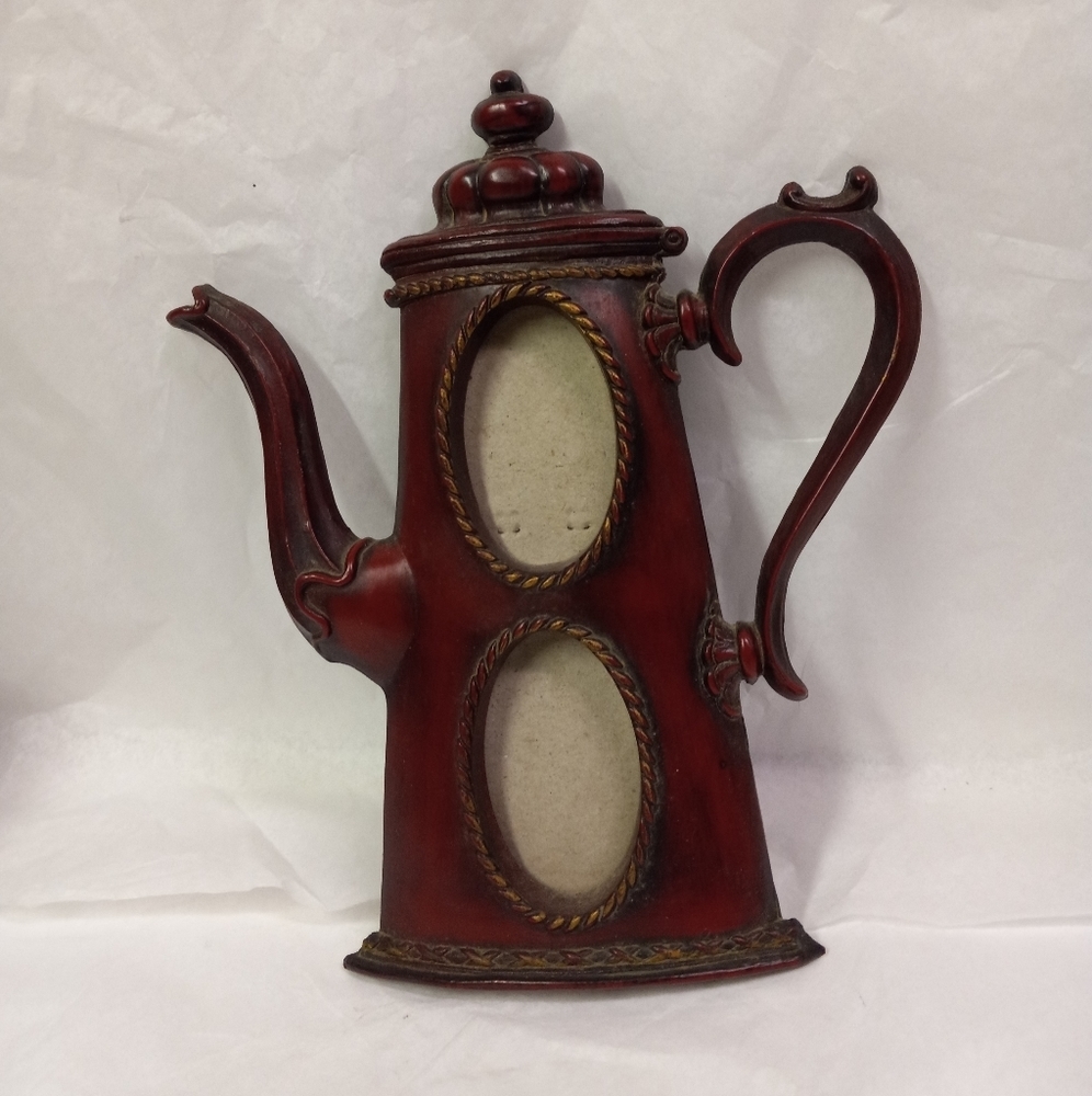 Linco Tea Kettle Double Frame Custom Design Mahogany Vintage Collectible  Taiwan